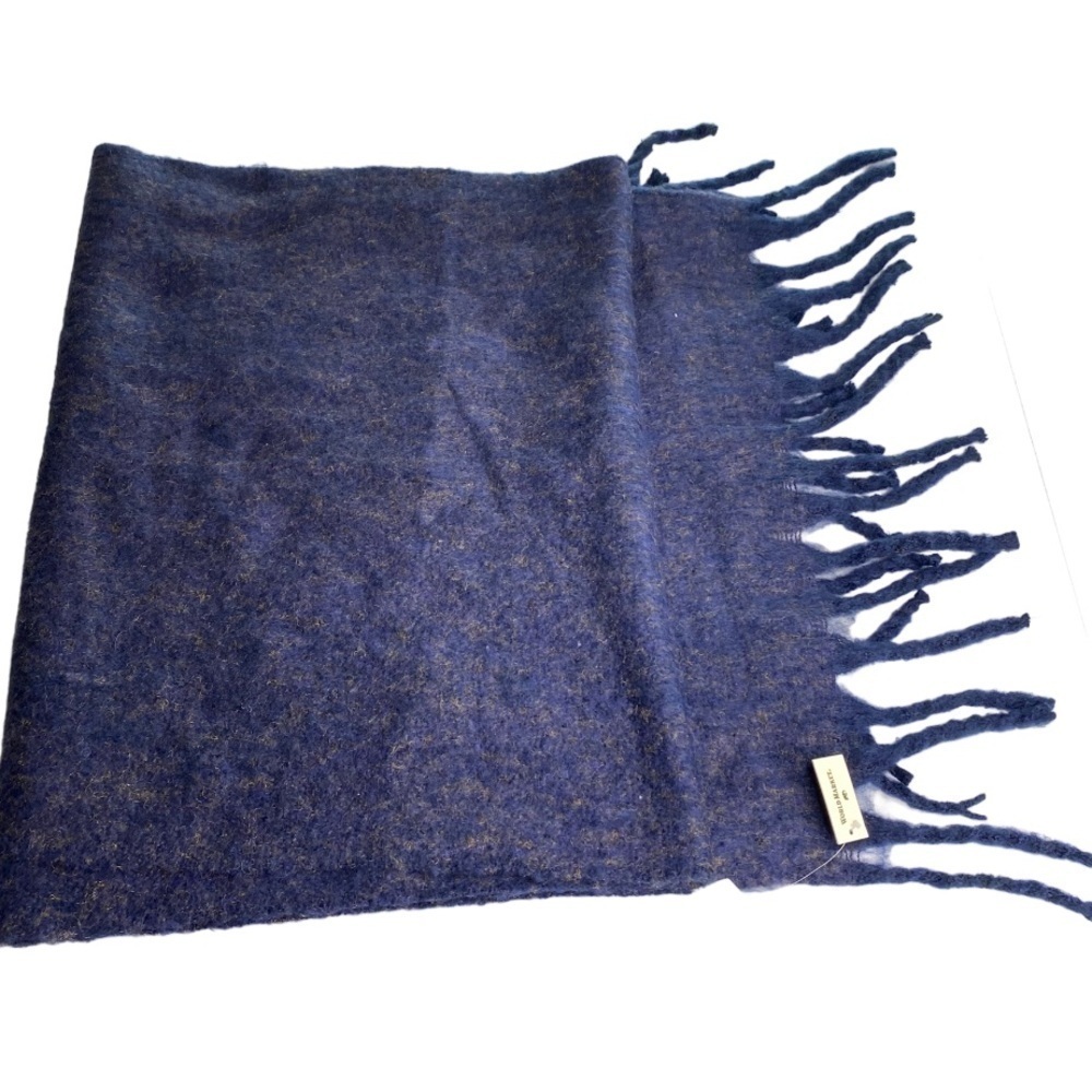 NWT WORLD MARKET FUZZY BLUE & GOLD SCARF